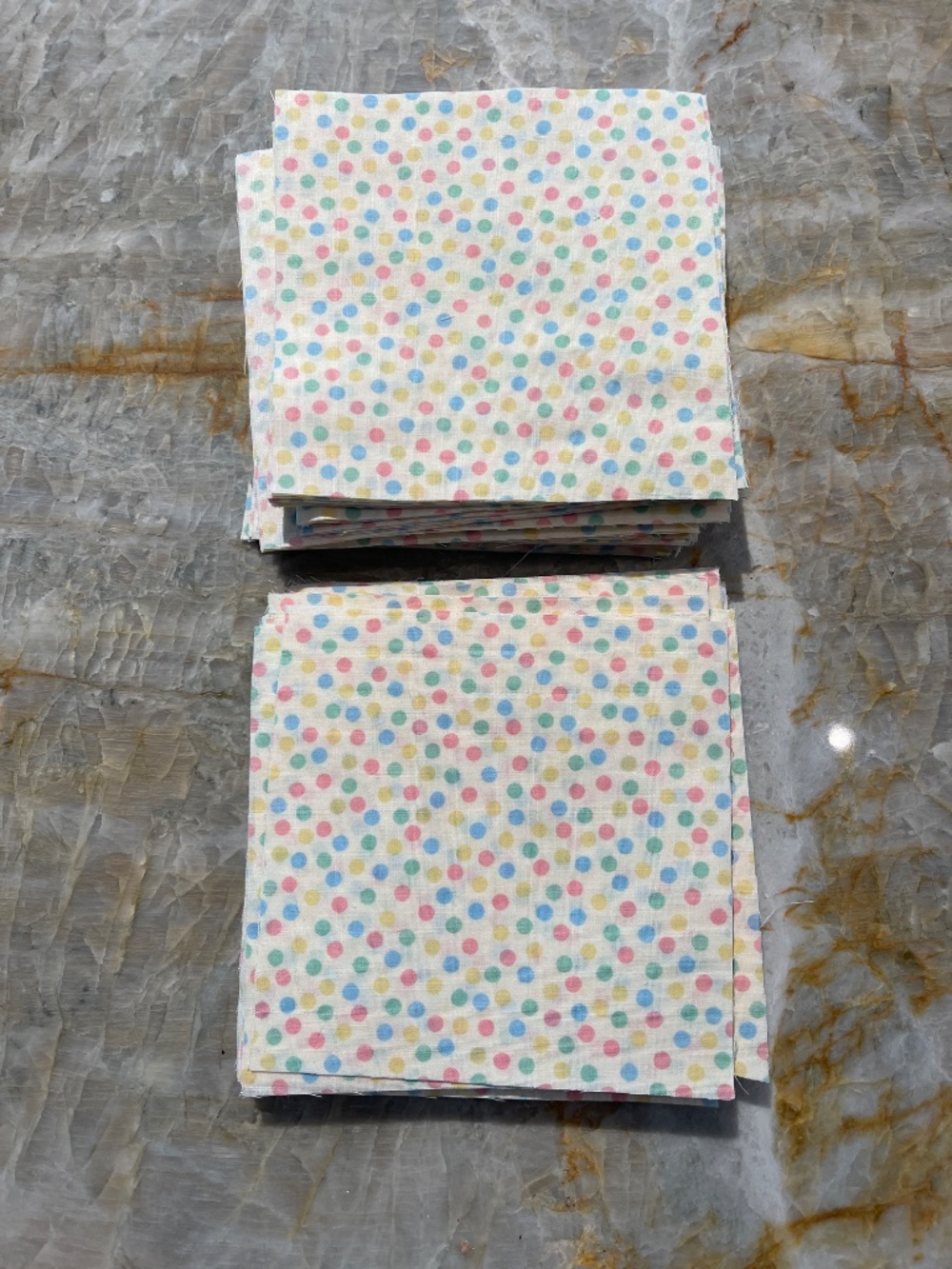 5" Inch Quilt Squares Polka Dot 142 Count